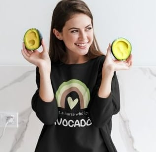 Just A Nurse Who Love Avocados Sweatshirt