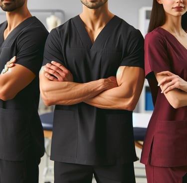 a group of doctors and nurses in scrubs