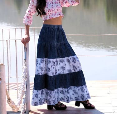 Blue Denim Skirt