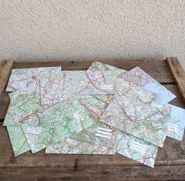 lot enveloppes cartes routières
