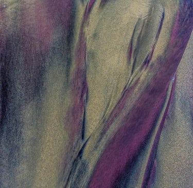 close-up of Pfeiffer Beach’s natural purple sand patterns