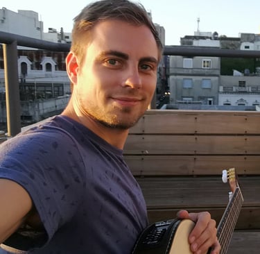 Sunset jam in Montevideo, Uruguay, early 2020