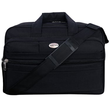 black nylon fabric office bag with strap handle