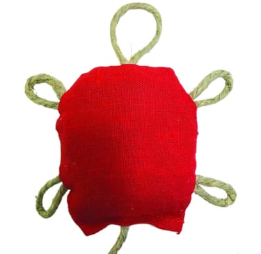 Sustainable hemp turtle cat toy with organic catnip and silvervine.