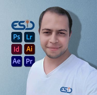 a man with a white shirt and a white shirt, Ehab Salah -Egyptian Graphic Designer & Digital Marketer