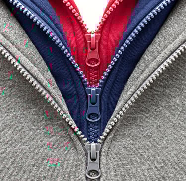 Rongzhiyue: Zippers on clothing