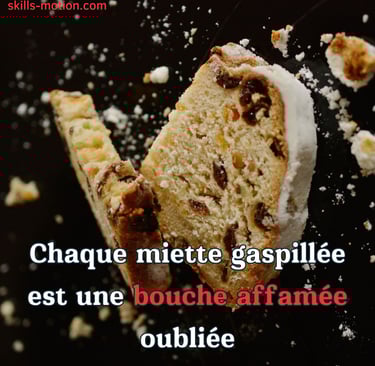 affiche slogan anti-gaspillage alimentaire