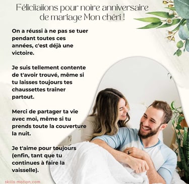 texte anniversaire de mariage pour son mari humour