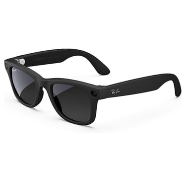 Ray-Ban Meta smart glasses with built-in camera and audio, modern black frame design for recording a