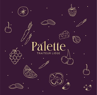 Palette - traiteur Liège - identité visuelle par Soleado studio