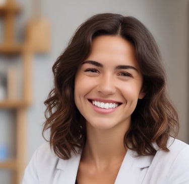 happy woman with her cleaning service