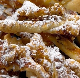 Puff pastry cookies - Crispy puff pastry cookies with jam and nuts