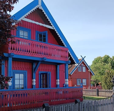 case colorate a Nida in Lituania