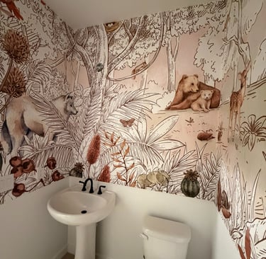 Wallpaper installation project in Tempe, AZ