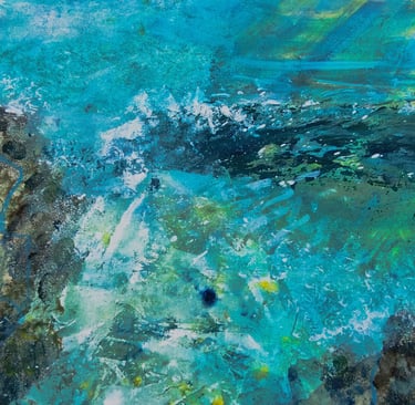 The Ocean is Humanity's Greatest Ally, 40 x 40 cm, acrylic on canvas, £130