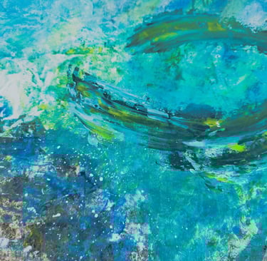 The Ocean is the Planet's Support System, 40 x 40 cm, acrylic on canvas, £130