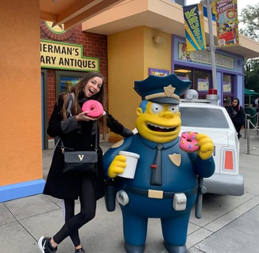 I Simpson all'interno degli Universal Studios Hollywood