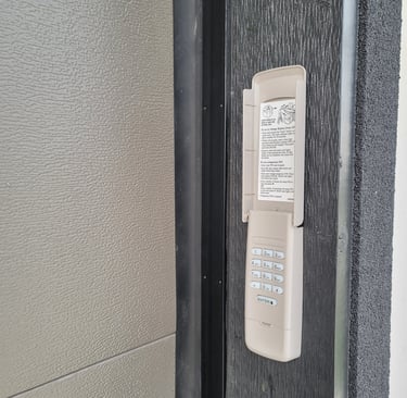 wireless garage door key pad installed by A's Garage Doors