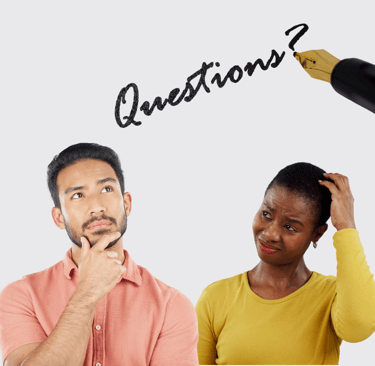 Une femme et un homme qui se pose des questions 