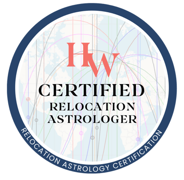 Astrology certification badge from Helena Woods