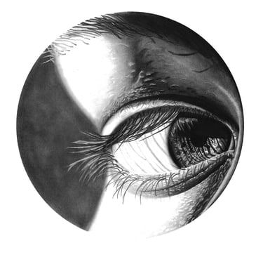 a drawing of a eye looking at the viewer