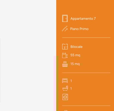 Planimetria bilocale Mil-Flores, appartamento 7, 55 mq, via Dei Bombici Cremona.