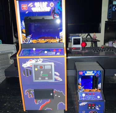 Numskull Space Invaders next to MyArcade Space Invaders