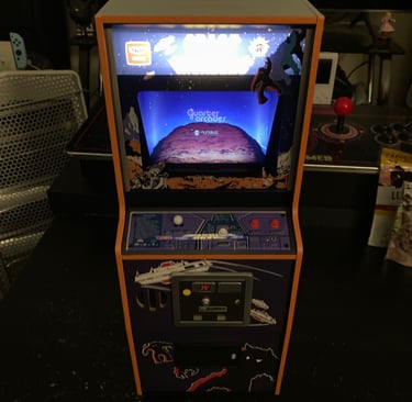 Numskull Space Invaders Quarter Arcade Powered On
