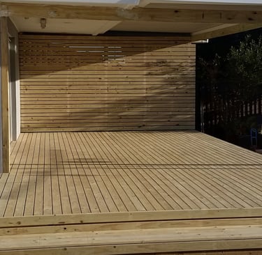 Treated Pine deck and screen