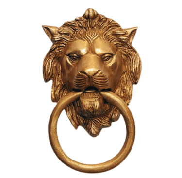 a goat head with a ring on it's ring