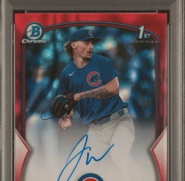 "Jaxon Wiggins rookie autograph card numbered 1 of 5, featuring on-card signature and limited editio
