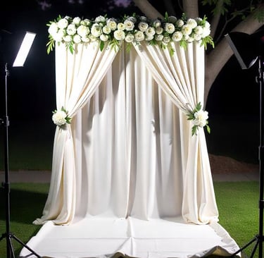 whimsical Photo Booth flower wall