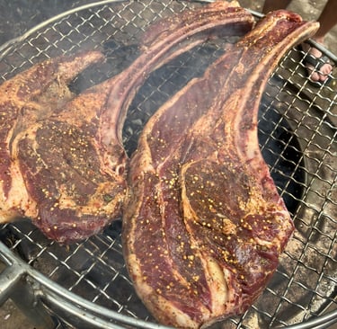 Steak on the BBQ in Durban, South Africa