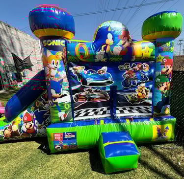 inflable de sonic y mario bros