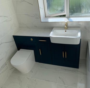 Full bathroom renovation project carried out by AXM Plumbing Services