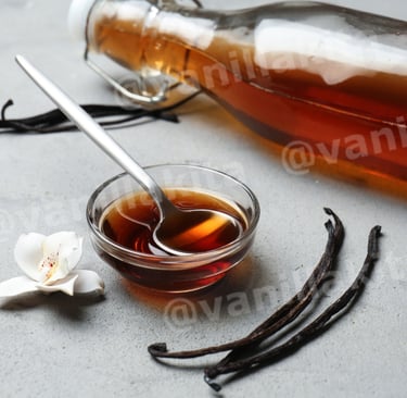 Vanilla extract on jar