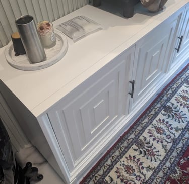 Credenza across the hall from vestibule