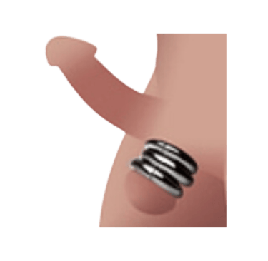 stainless steel magnetic ball stretchers with 3 rings