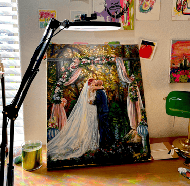 Live wedding painter, Phoenix AZ. Nominsstudio.com