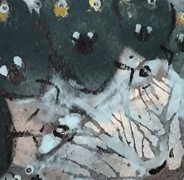 Abstract portait of a woman in water colors by contemporary Puerto Rican artist Robin Alicea