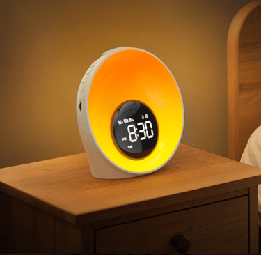 AFEXOA sunrise alarm clock with light and white noise