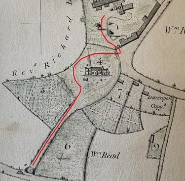 Map, from a Survey showing Bredon Church & Rectory lands, 1810