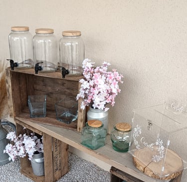 fleurs blanches et roses