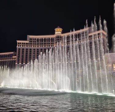 fontaine du bellagio a las vegas spectacles avec eau et musique