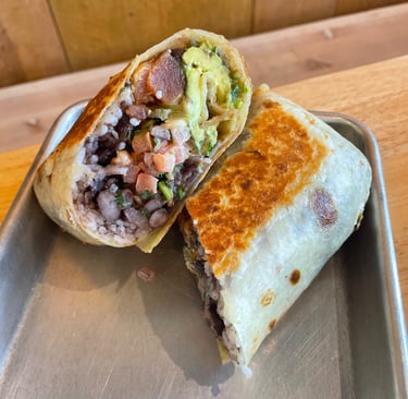 fresh poke burrito from Nico's fish market