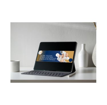 Un ipad exposant le guide gratuit Teless sur la productivité