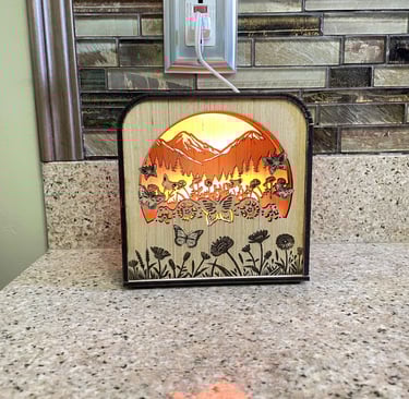 Wood shadow box