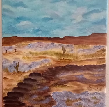 Seeing Beauty in the Badlands (painting) Kylee Nicole Smith