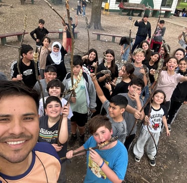Niños de campamento