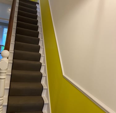Staircase painting and carpet fitting in Shoreham-by-Sea Sussex, interior refurbishment